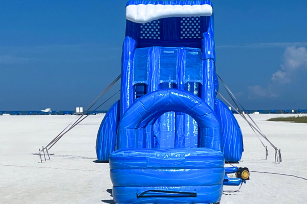 Pipeline Inflatable Slide Setup on The Beach