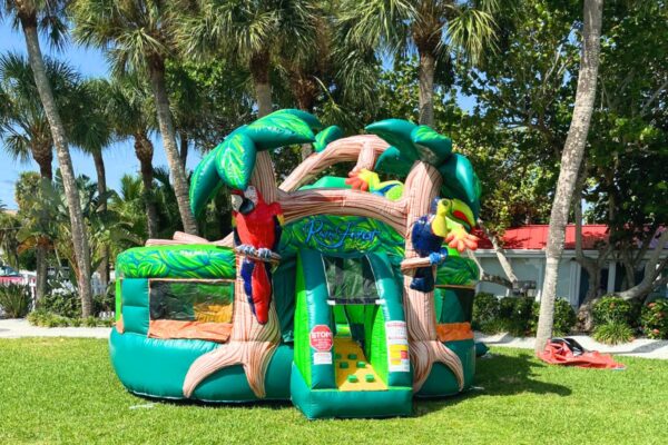 The Rain Forest Bounce House Setup