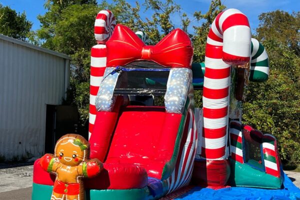 Outdoor Candy Cane Inflatable Slide