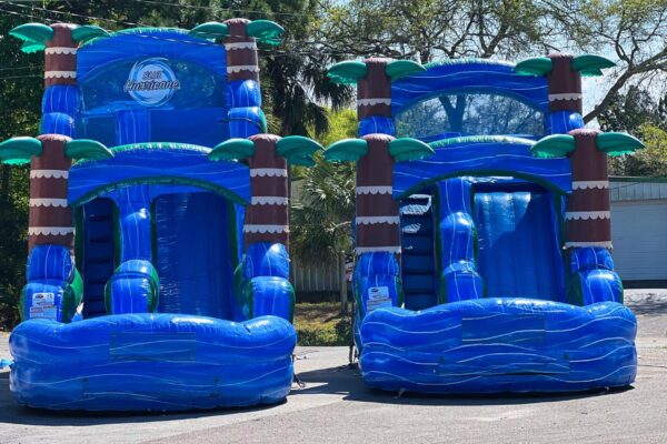 Blue Hurricane Inflatable Slide