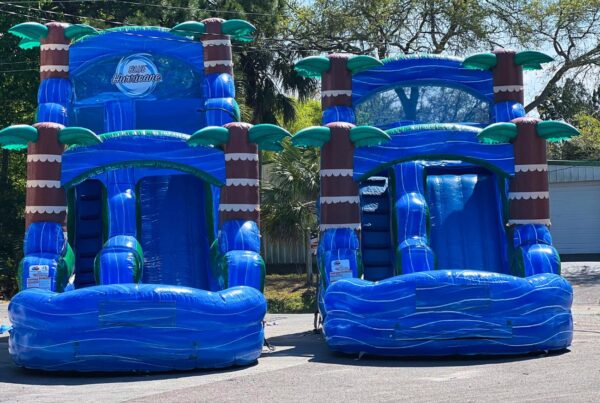 Blue Hurricane Inflatable Slide