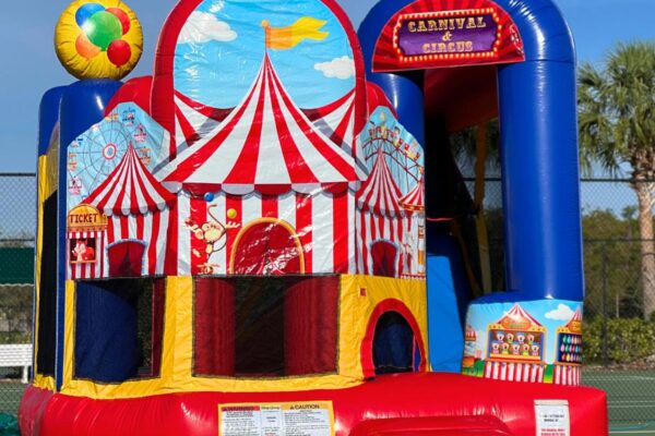 Carnival themed bounce house rental